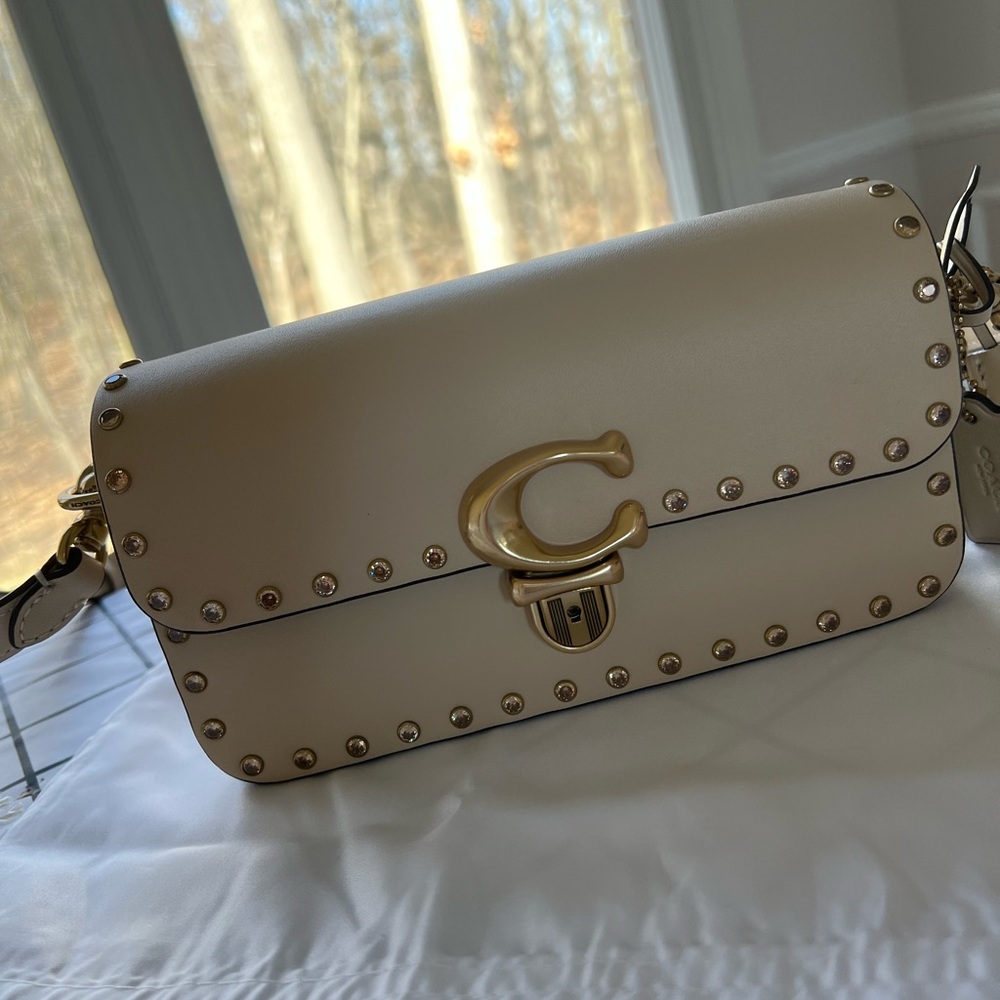 Coach Studio Baguette Bag With Crystal Rivets